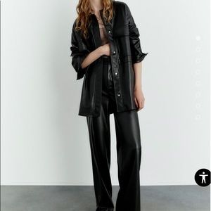 ZARA Full length faux leather pants
